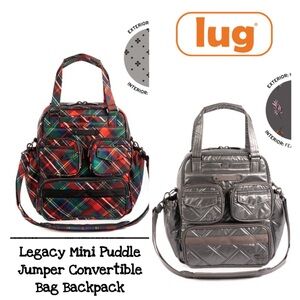 Lug Legacy Mini Puddle Jumper Convertible Backpack Crossbody Bag NWT TartanPlaid